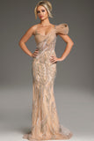 Jovani Dress Jovani 45073 One Shoulder Embellished Gown With Dramatic Sculpted Detail