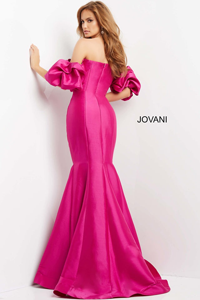 Jovani Evening Dress Jovani 09031 Orchid Off the Shoulder Sweetheart Neck Dress