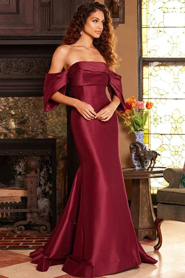 Jovani Evening Dress Jovani 23398 Off the Shoulder Mermaid Evening Dress