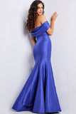 Jovani Evening Dress Jovani 24283 Purple Off the Shoulder Mermaid Dress