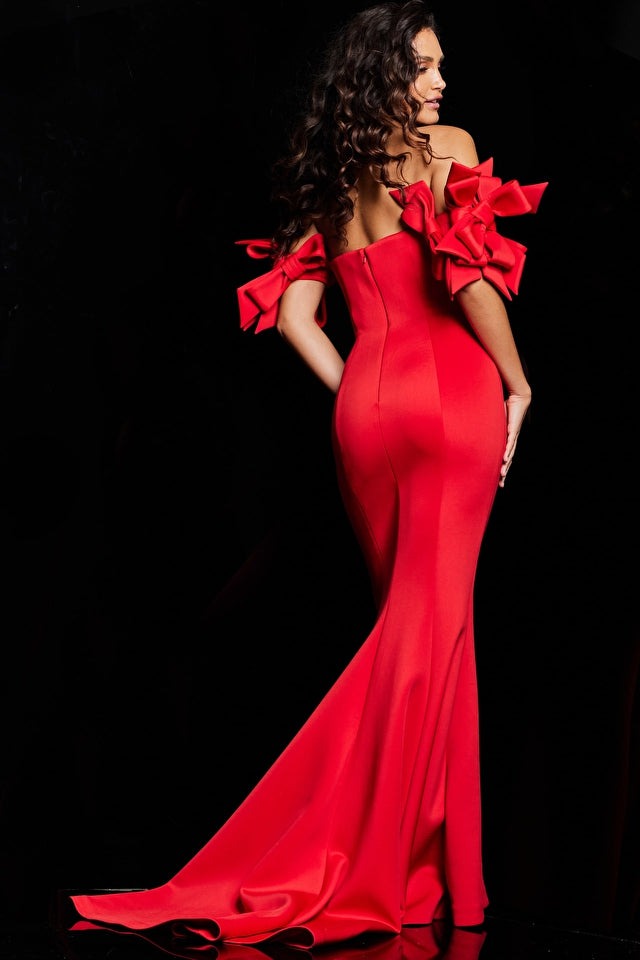 Jovani Evening Dress Jovani 36997 off the Shoulder Fitted Dress
