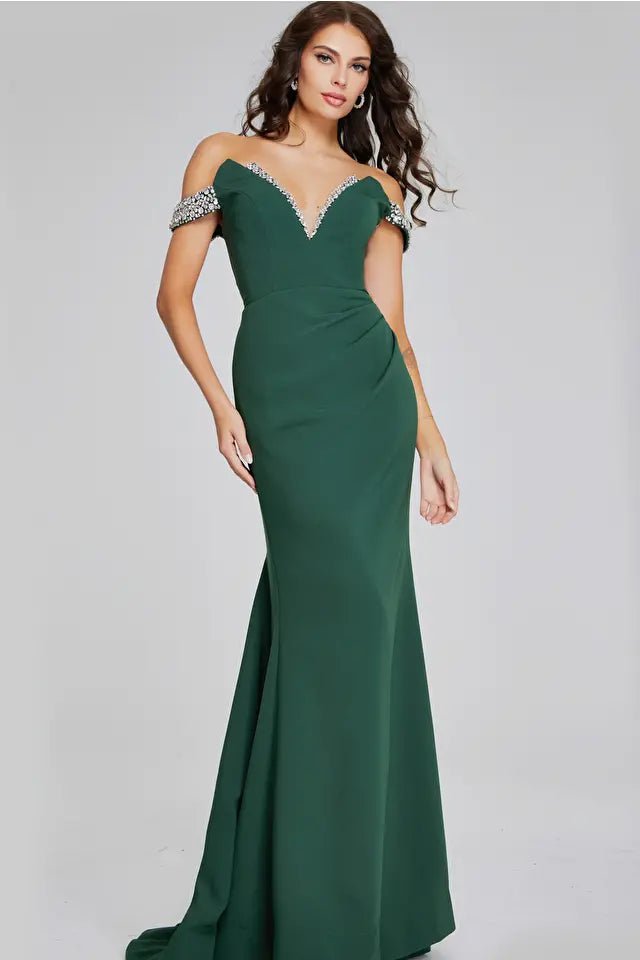 Jovani Evening Dress Jovani 42394 Elegant Off-Shoulder Gown