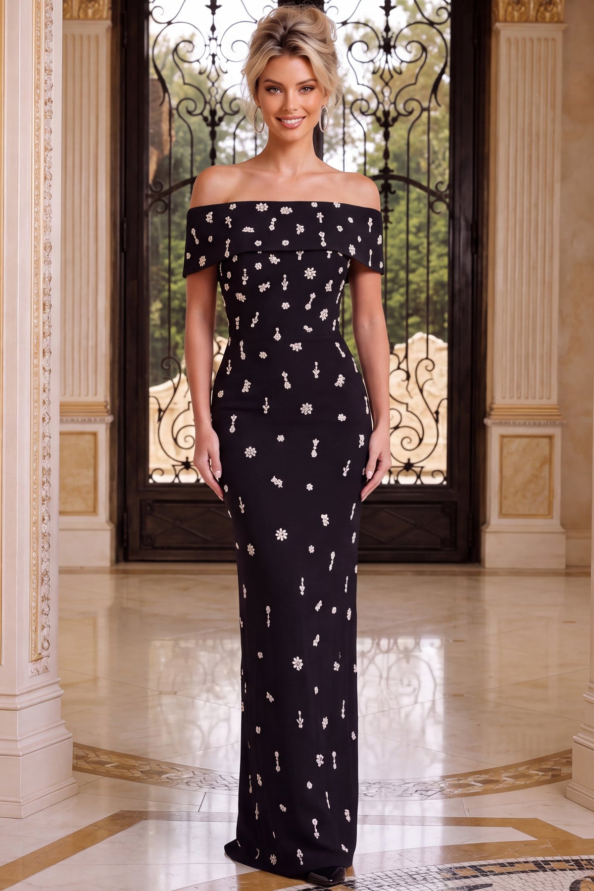 Jovani Evening Dress Jovani 51807 Strapless Embellished Column Couture Evening Gown