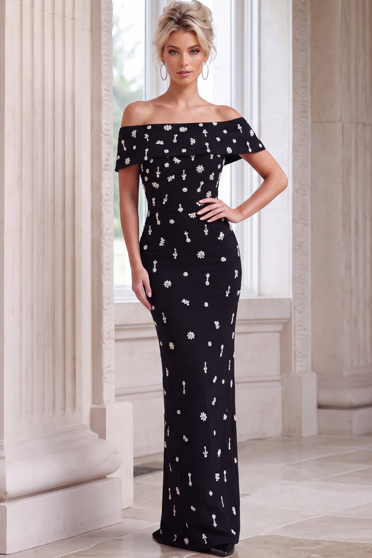 Jovani Evening Dress Jovani 51807 Strapless Embellished Column Couture Evening Gown