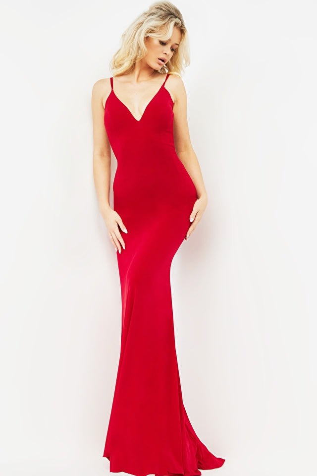 Jovani Jovani 00512 V Neckline Fitted