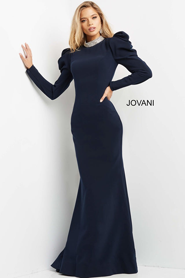 Jovani Jovani 08470  Long Sleeve High Neck Evening Gown