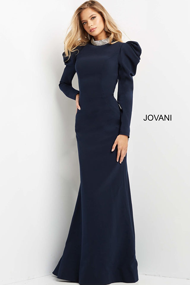 Jovani Jovani 08470  Long Sleeve High Neck Evening Gown