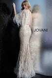 Jovani Jovani 63342 One Shoulder Embellished Prom Gown