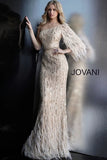 Jovani Jovani 63342 One Shoulder Embellished Prom Gown