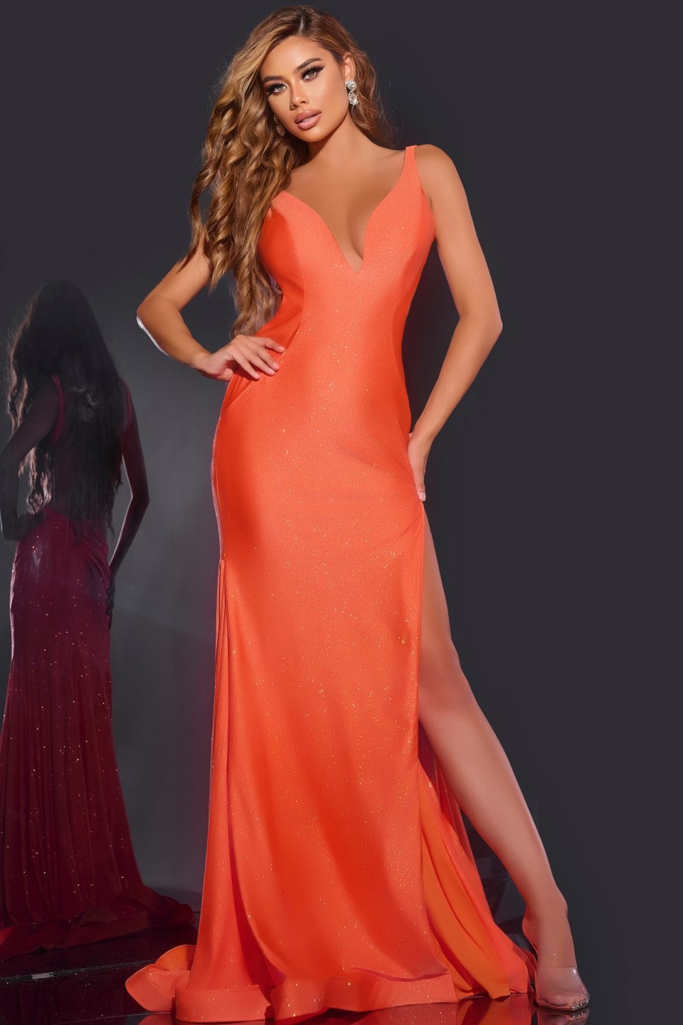 Jovani Prom Dress 0 / Orange Jovani 43573