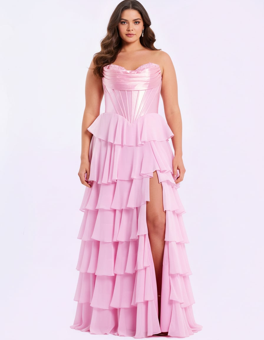Jovani Prom Dress 00 / Blue Jovani 50234 Strapless Pink Ball Gown
