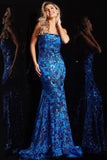 Jovani Prom Dress 00 / blue, orange, pink Jovani 37687 Dress