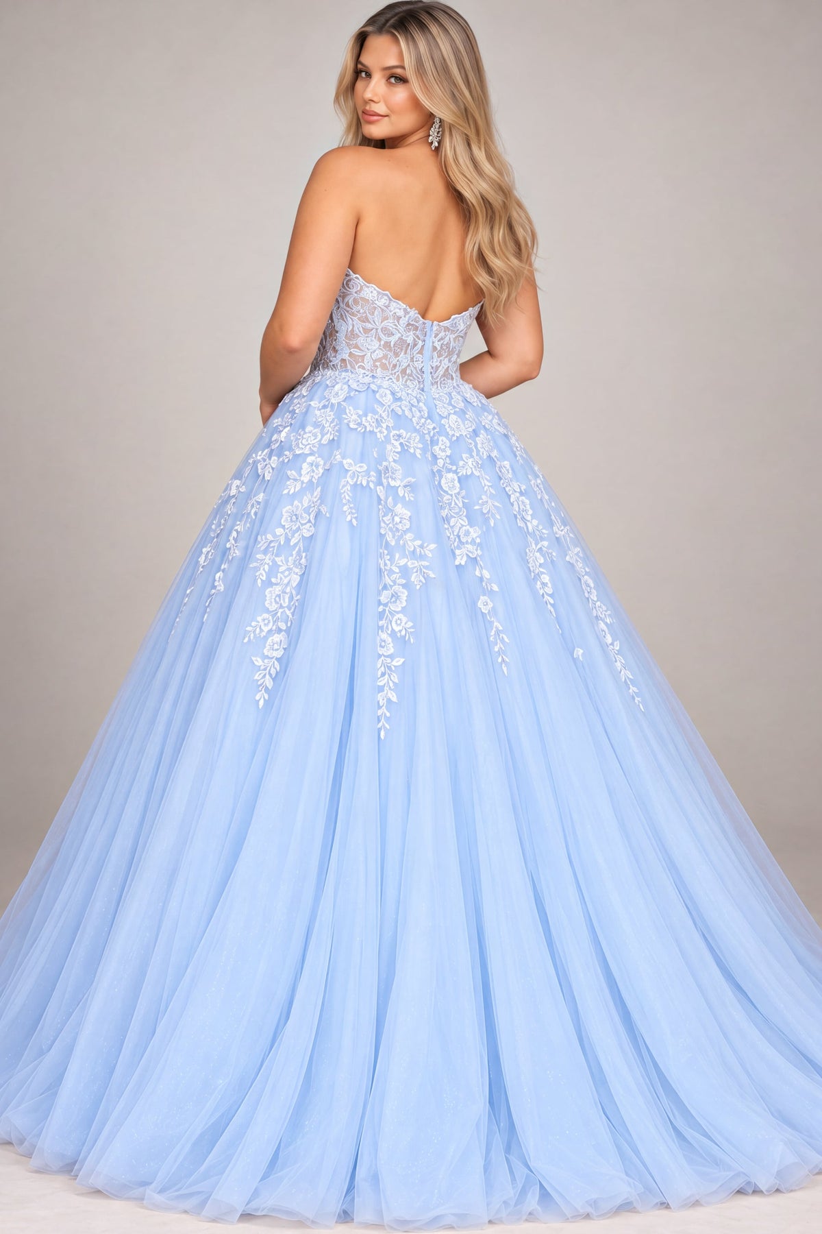 Jovani Prom Dress Jovani 00915 Embroidered Sweetheart Neckline Dress