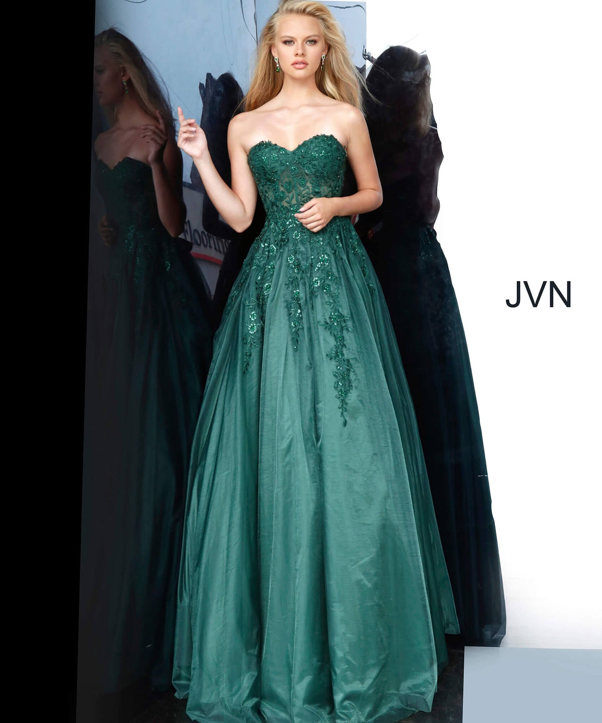 Jovani Prom Dress Jovani 00915 Embroidered Sweetheart Neckline Dress