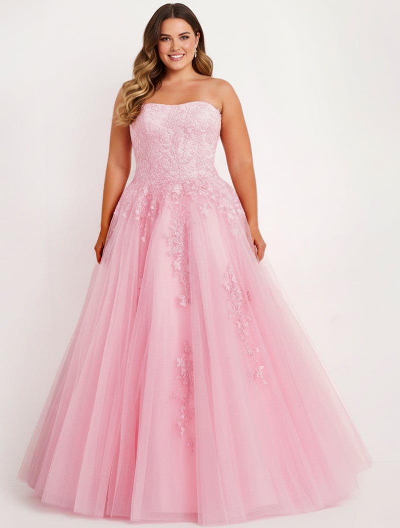 Jovani Prom Dress Jovani 1831 Strapless Embroidered Ballgown