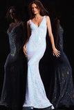 Jovani Prom Dress Jovani 38148 Sequin Backless Long Dress