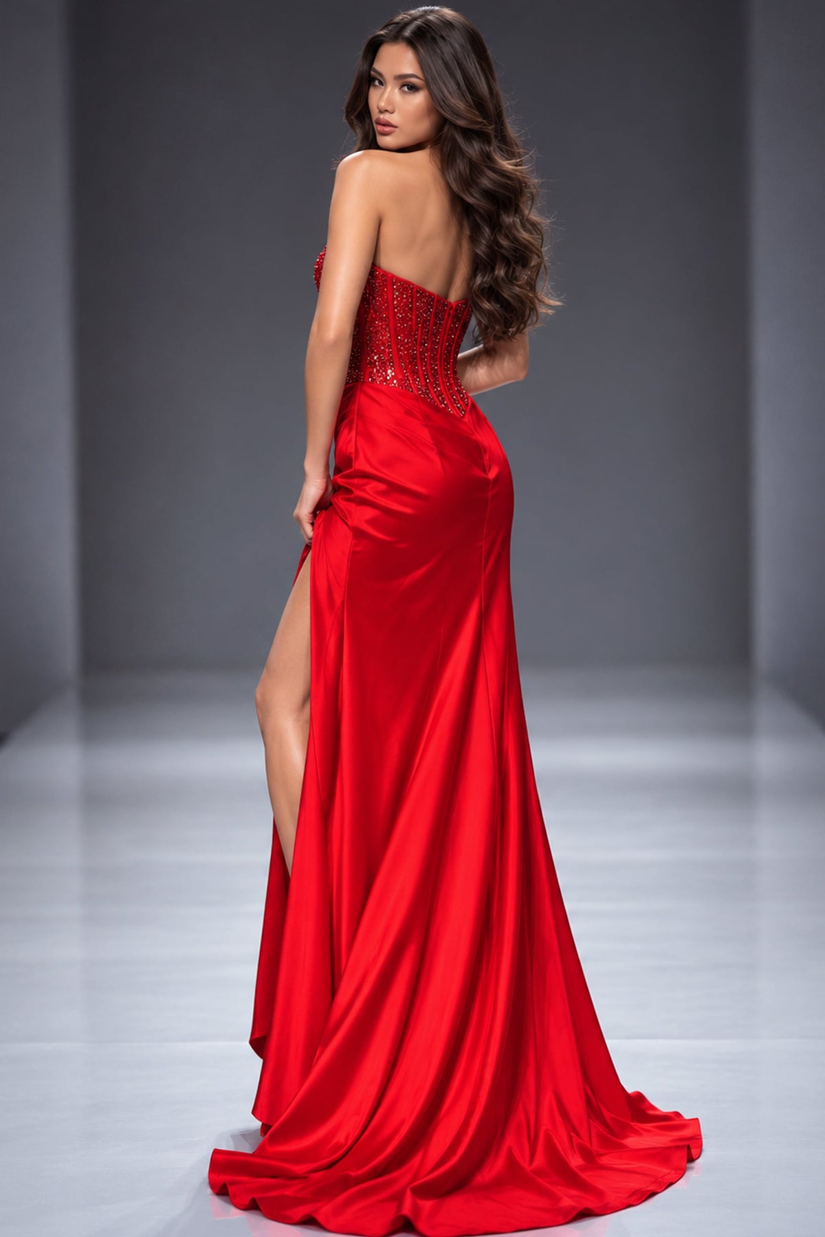 Jovani Prom Dress Jovani 43823 Strapless Embellished Bodice Dress