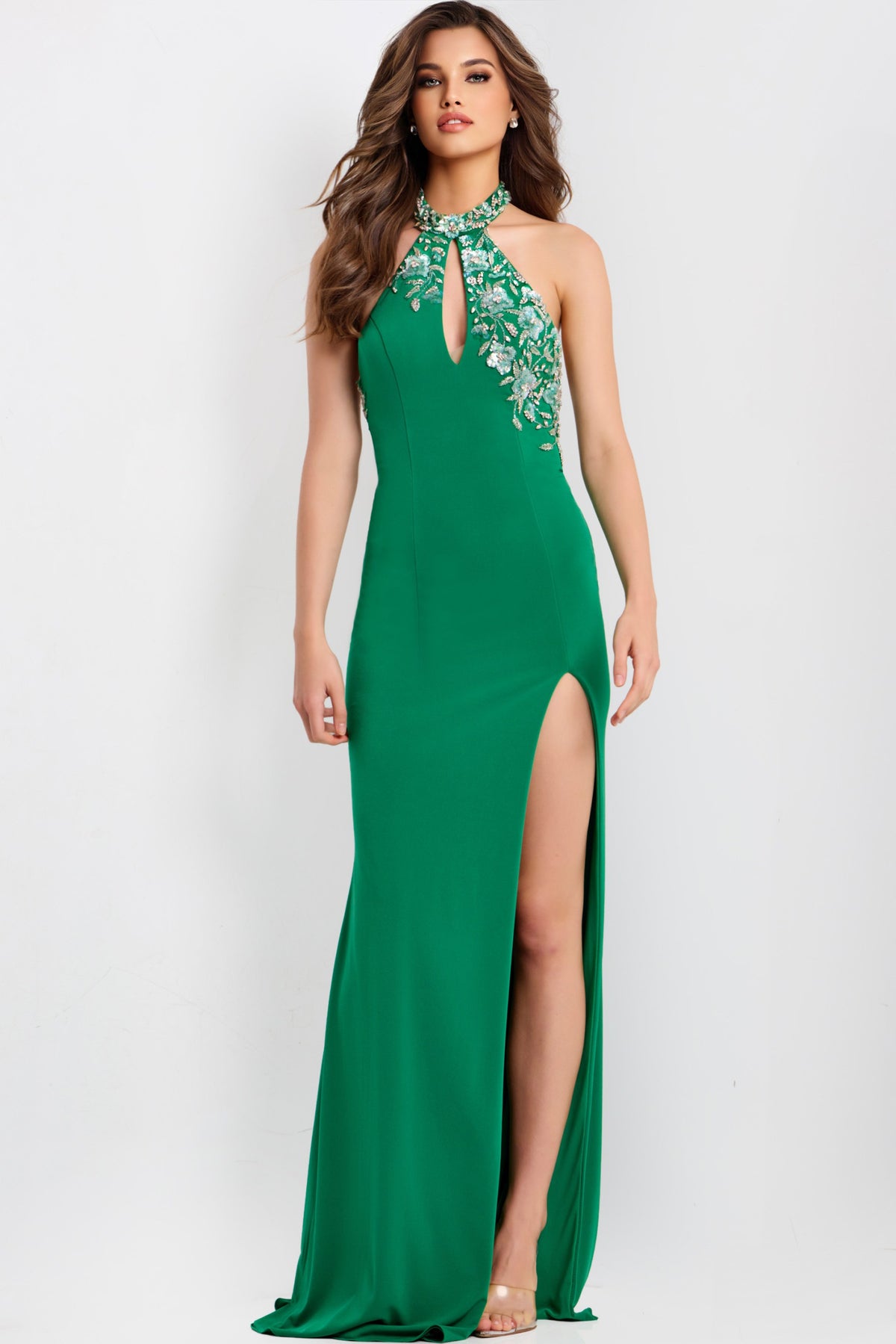 Jovani Prom Dress Jovani 47143 Halter Embellished Gown