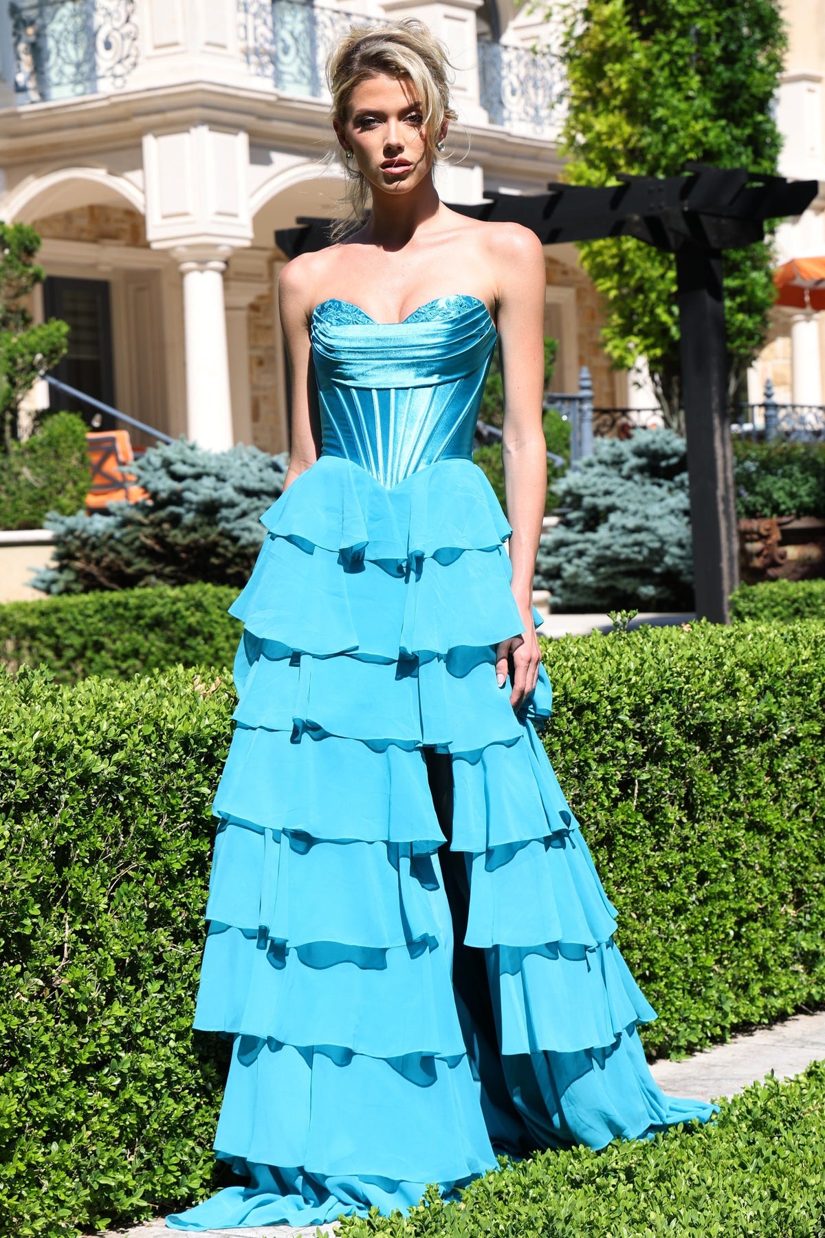 Jovani Prom Dress Jovani 50234 Strapless Pink Ball Gown