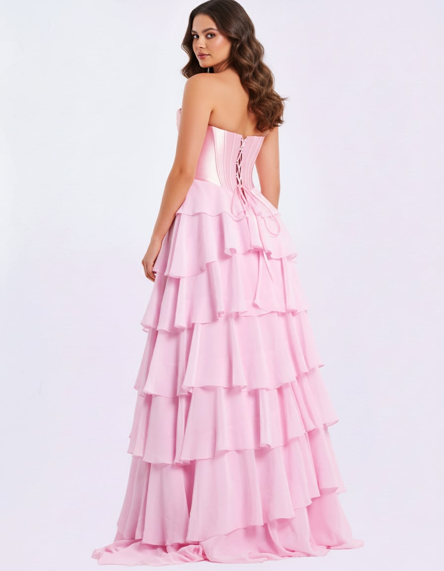 Jovani Prom Dress Jovani 50234 Strapless Pink Ball Gown