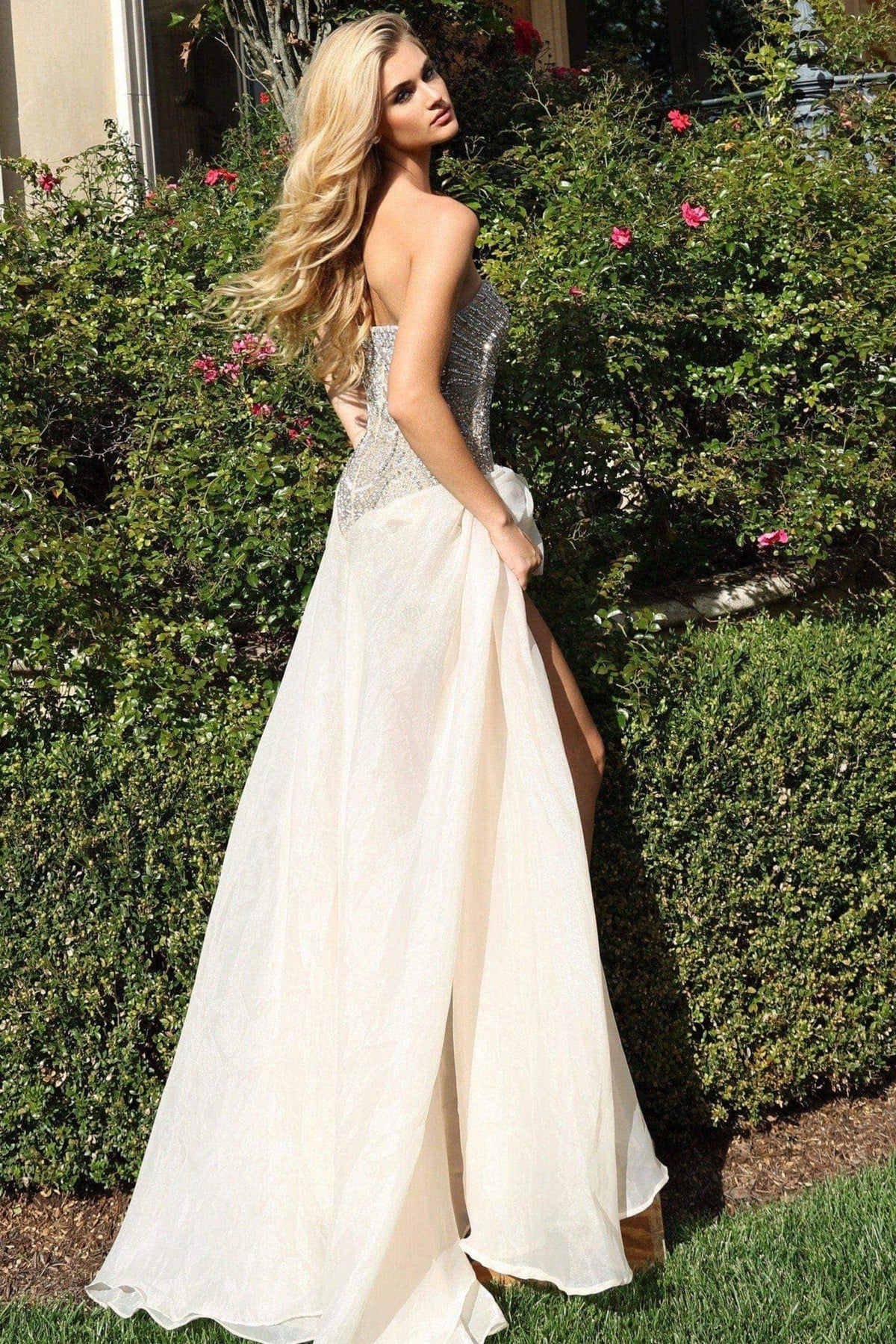 Jovani Prom Dress Jovani 50260 Beaded Prom Dress With Detachable Skirt