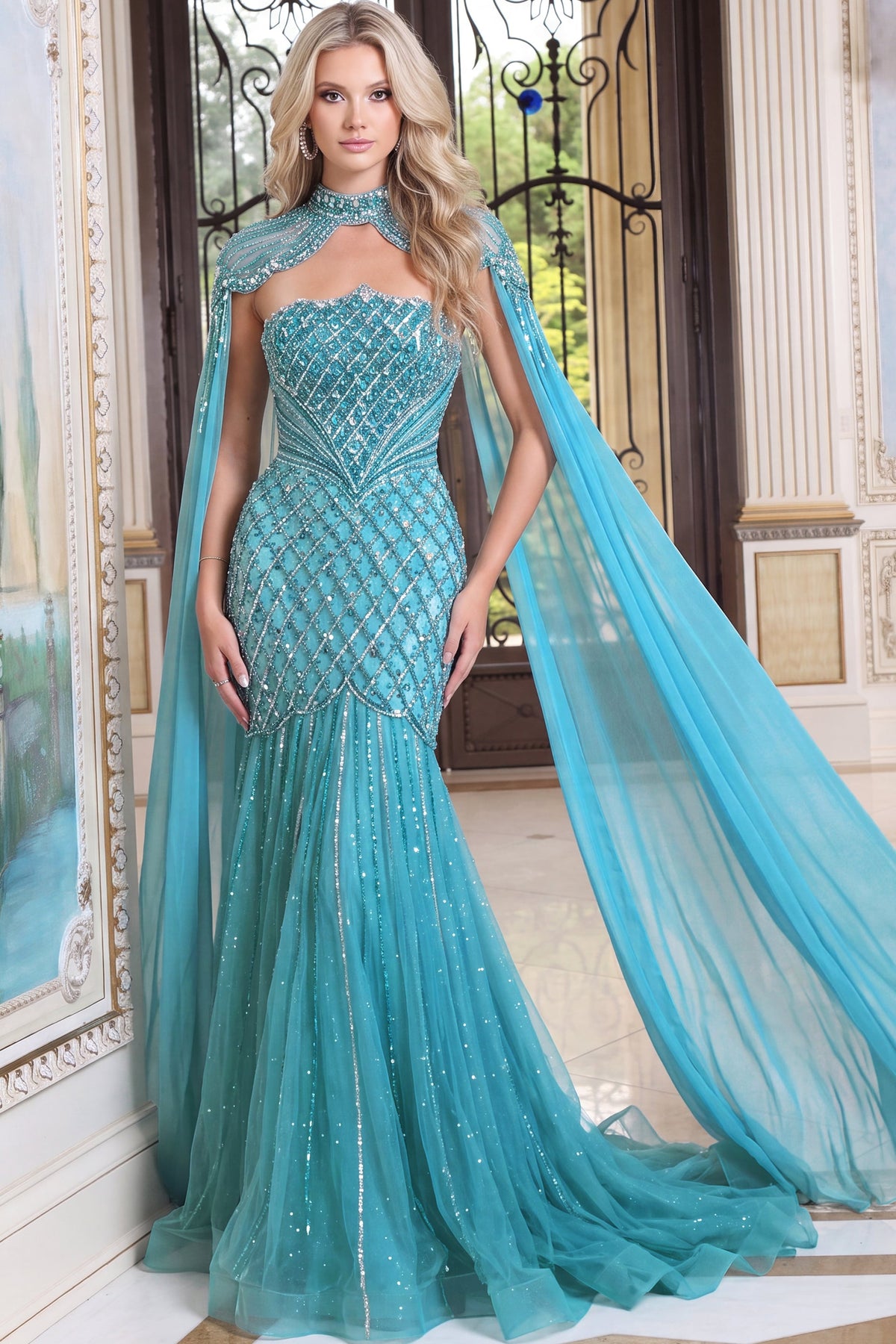 Jovani Prom Dress Jovani 54759 Beaded Strapless Mermaid Gown