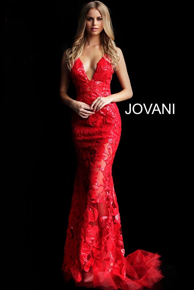 Jovani Prom Dress Jovani 60283 Jovani Pink V Neck Sexy Prom Dress