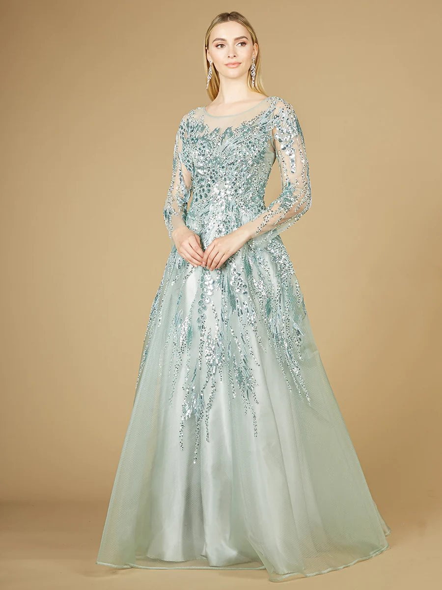 Ready Stock-Fsuzwel Charming Strapless Zipper Ball Gown Wedding Dress 2023  Luxury Beading Long Sleeve Lace Court Train Princess Bridal Gown | Lazada PH