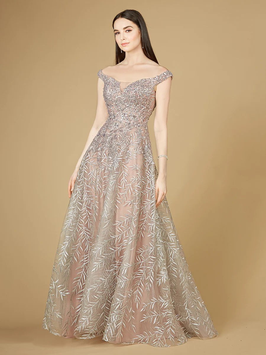 Lara Design Dress Lara 29211 - Elegant Off Shoulder Lace Ballgown