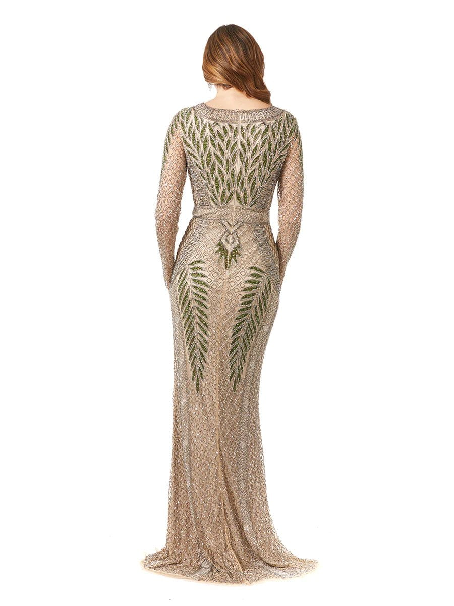 Lara Design Dress Lara 29363 - Long Sleeve Beaded Gown