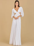 Lara Design Dress Lara 51119 - Long Sleeve Cut Out Wedding Dress