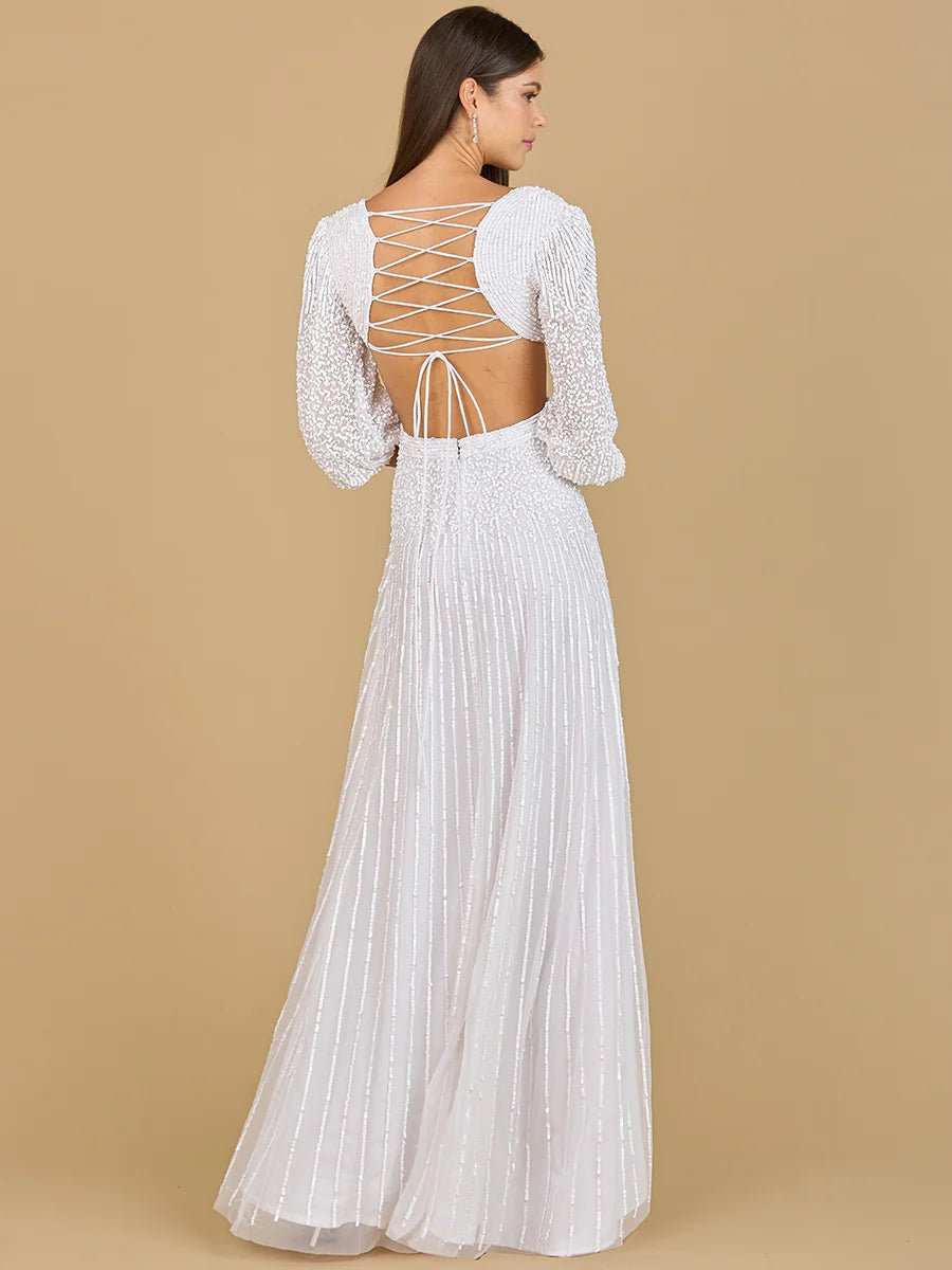 Lara Design Dress Lara 51119 - Long Sleeve Cut Out Wedding Dress