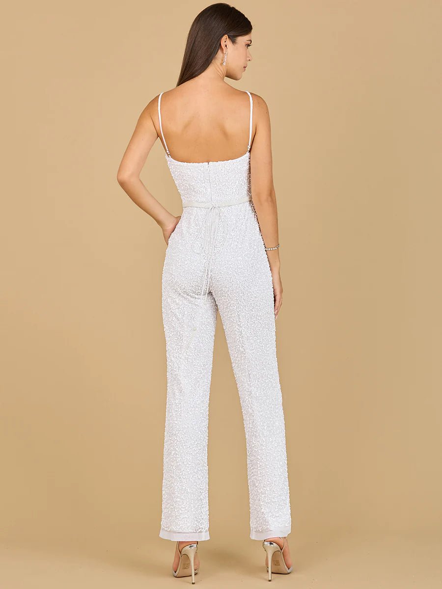 Lara Design Dress Lara 51122 - Beaded Bridal Jumpsuit