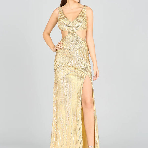 Buy Gold Net Embroidery Sequin Gown For Girls by FAYON KIDS Online at Aza  Fashions.