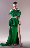 Mnm Couture Pageant Dresses MNM Couture G1616 - Asymmetric 3D Organza Gown