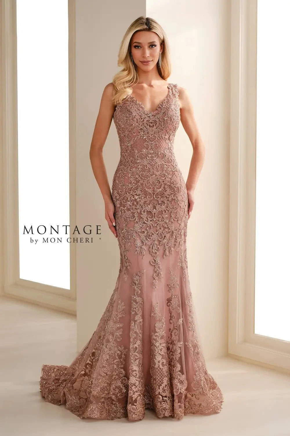 Mon Cheri Montage Mother Of The Bride Dress 4 / Pink Topaz Mon Cheri Montage M906 Dress