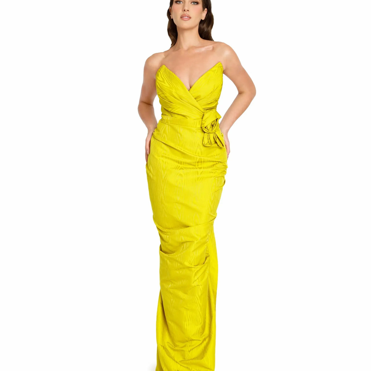 Nicole Bakti 7291 Dress 4 / Chartreuse