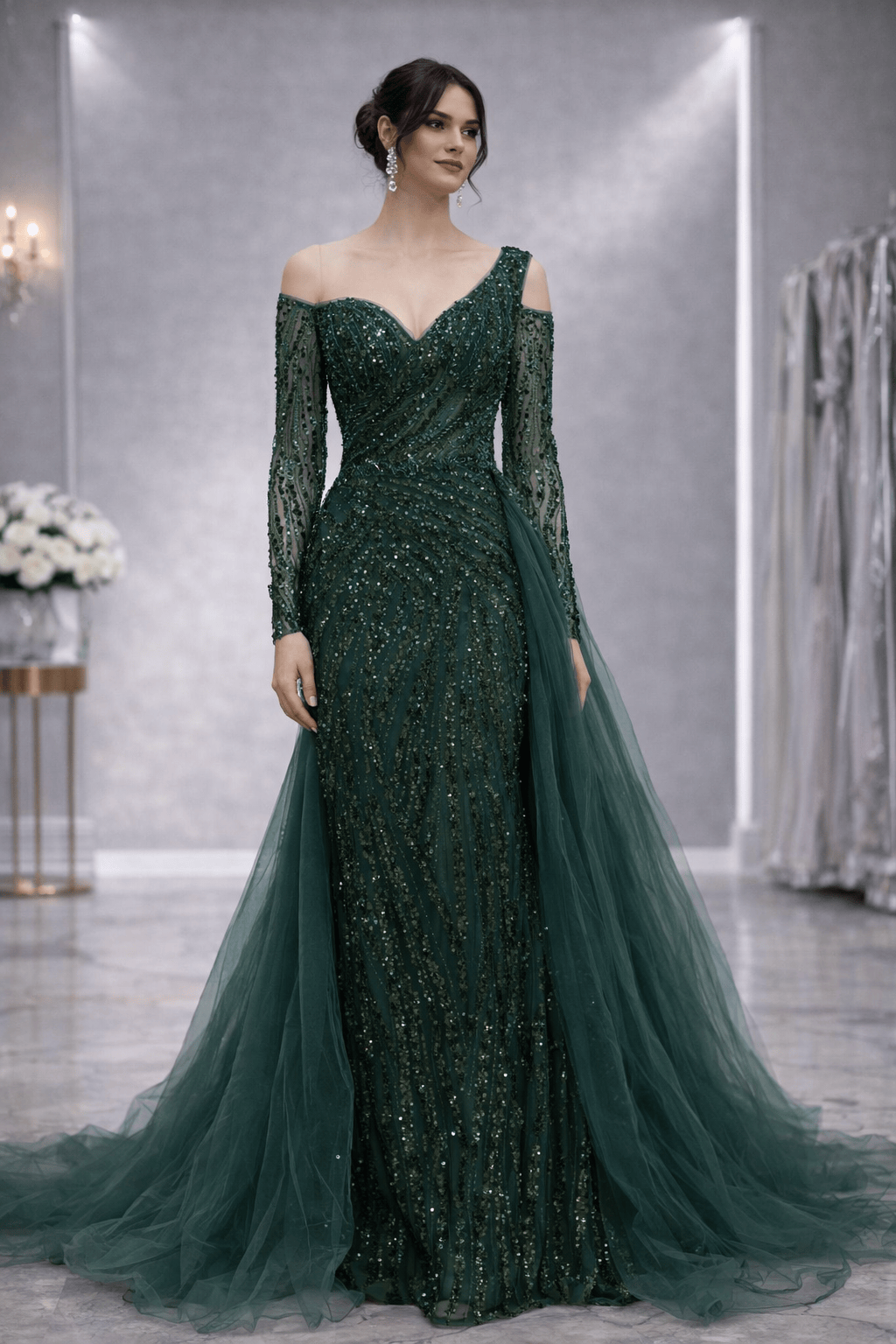 The Ariel Gown custom made by NoraCoutureNY - NorasBridalBoutiqueNY