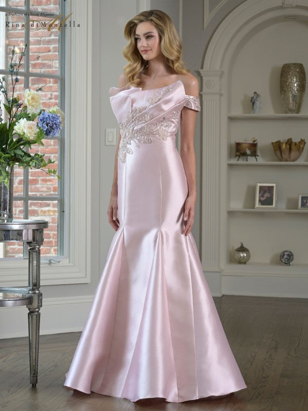 Rina Di Montella Evening Dress 4 / Blush Rina Di Montella RD3408