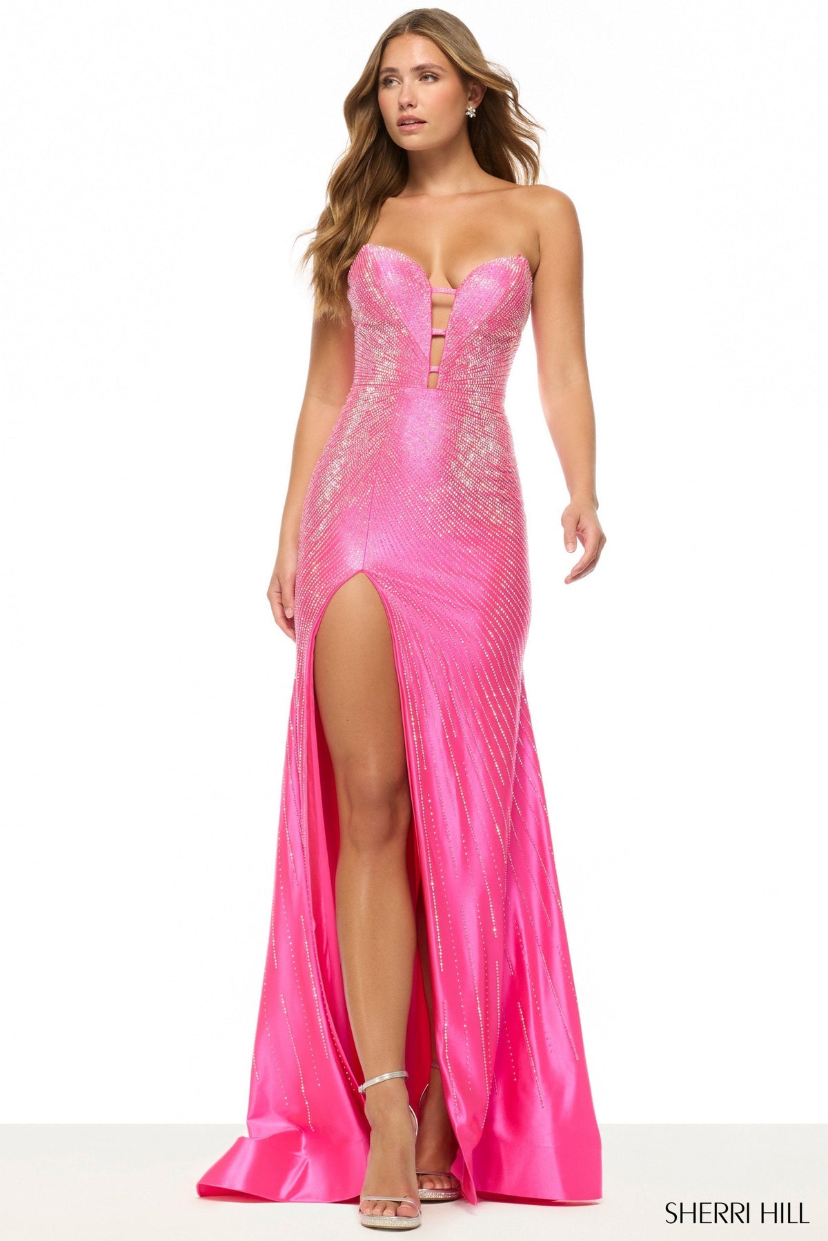 Sherri Hill Prom Dress Bright Fuchsia / 000 Sherri Hill 57684