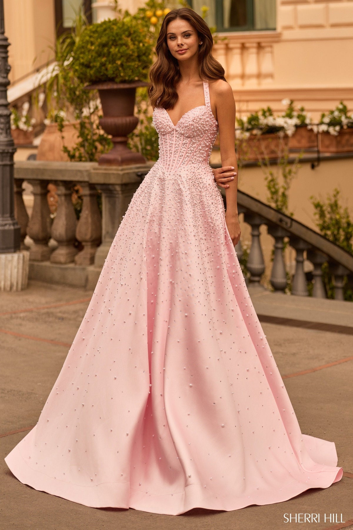 Sherri Hill Prom Dress Pink/Silver / 000 Sherri Hill 58096