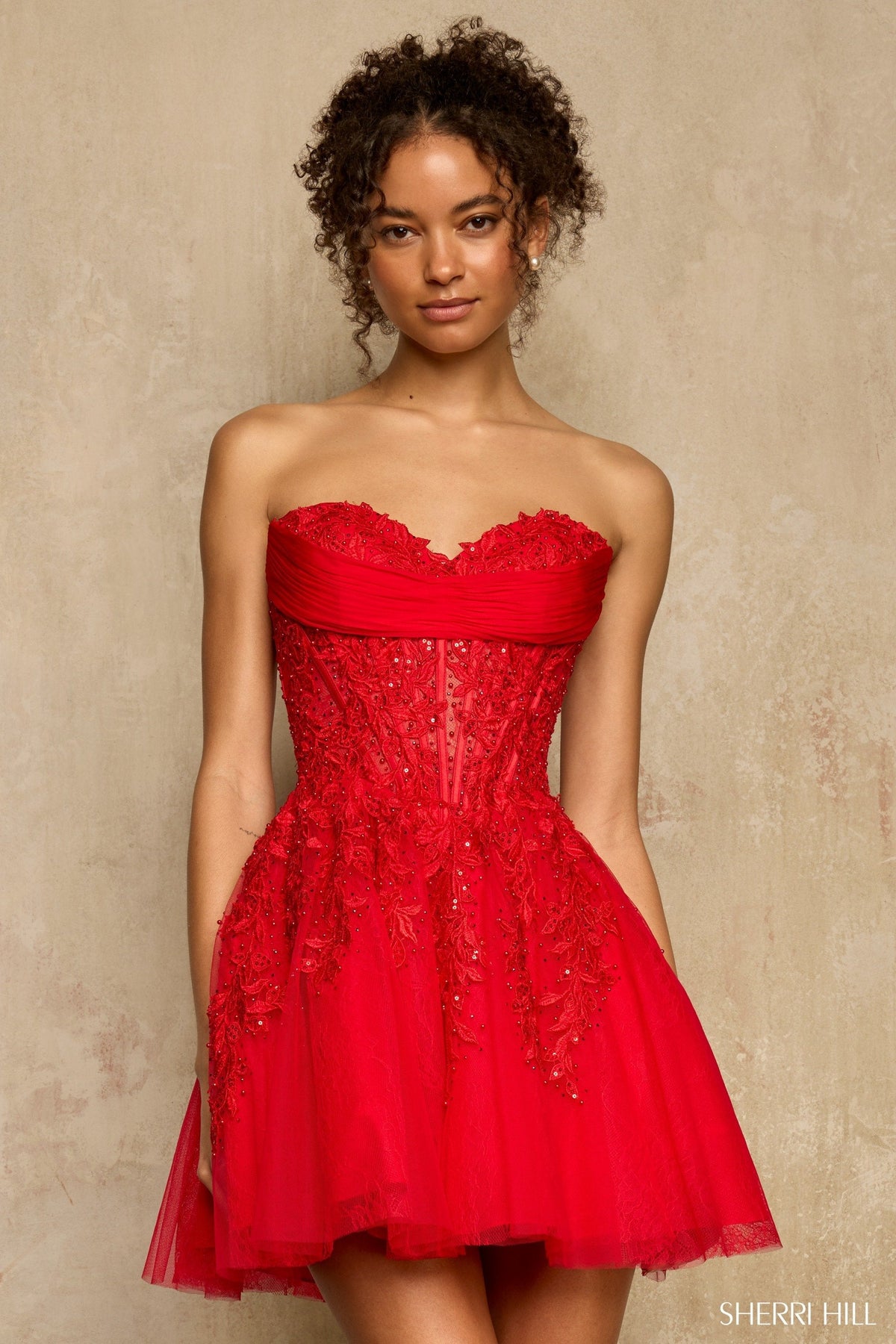 Sherri Hill Prom Dress Red / 000 Sherri Hill 58116