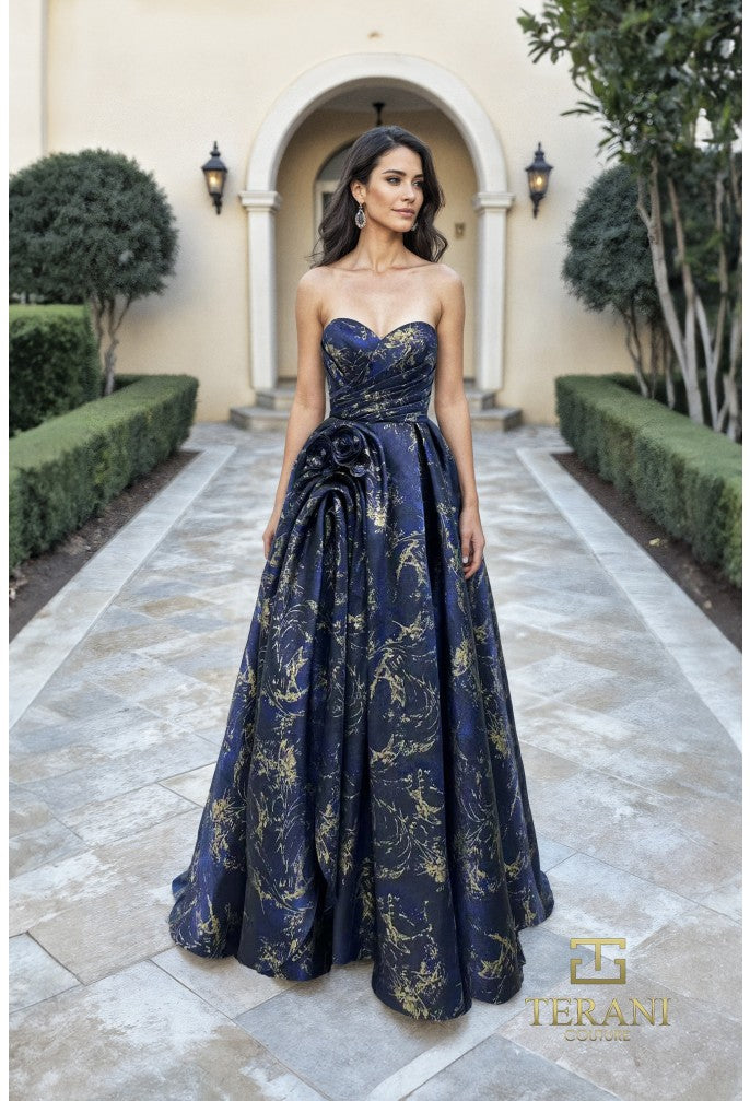 Terani Couture Evening Dress 0 / Blue Stone Terani Couture 261E6266