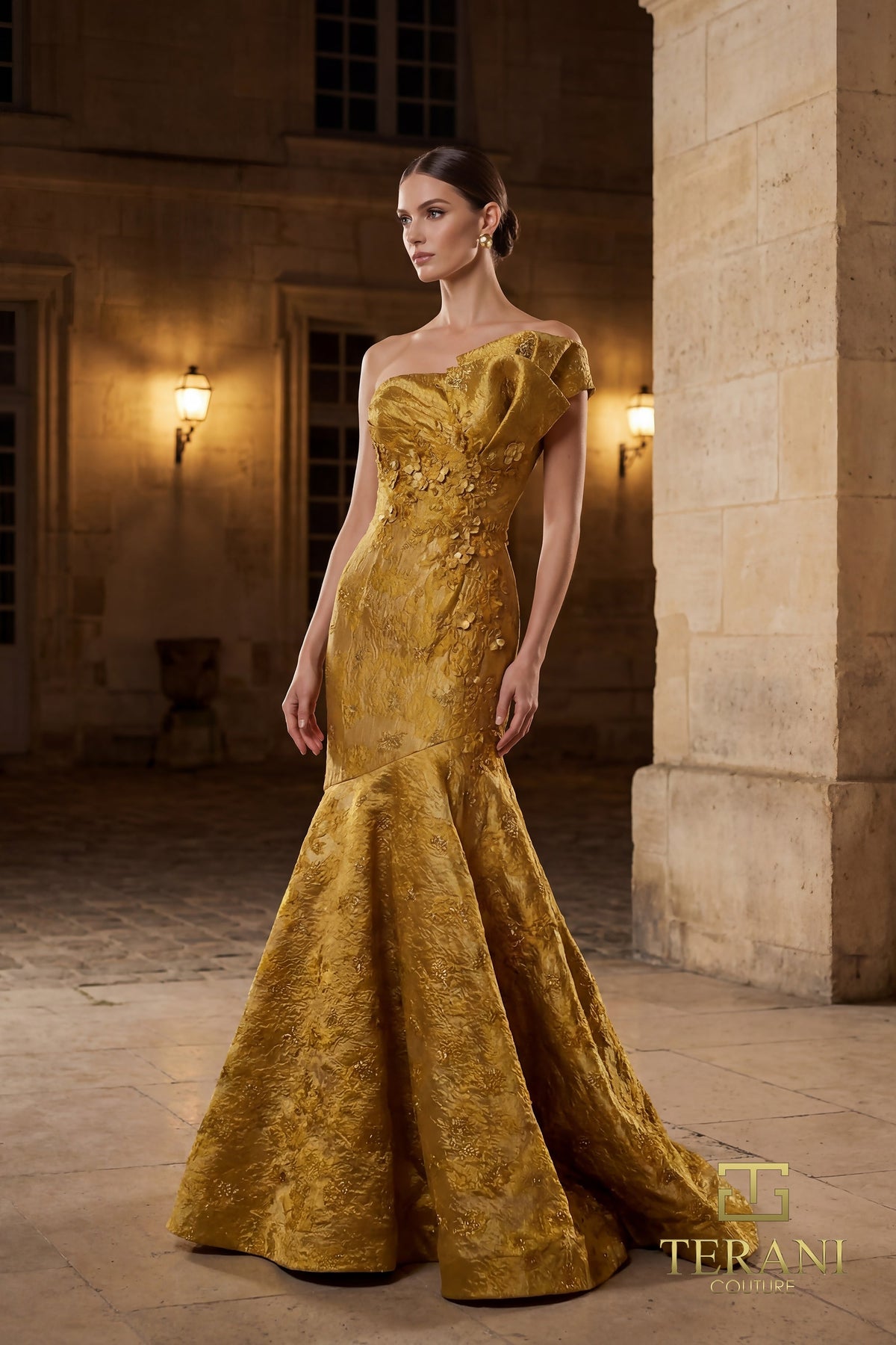 Terani Couture Evening Gown 0 / Gold Terani Couture 262E7137