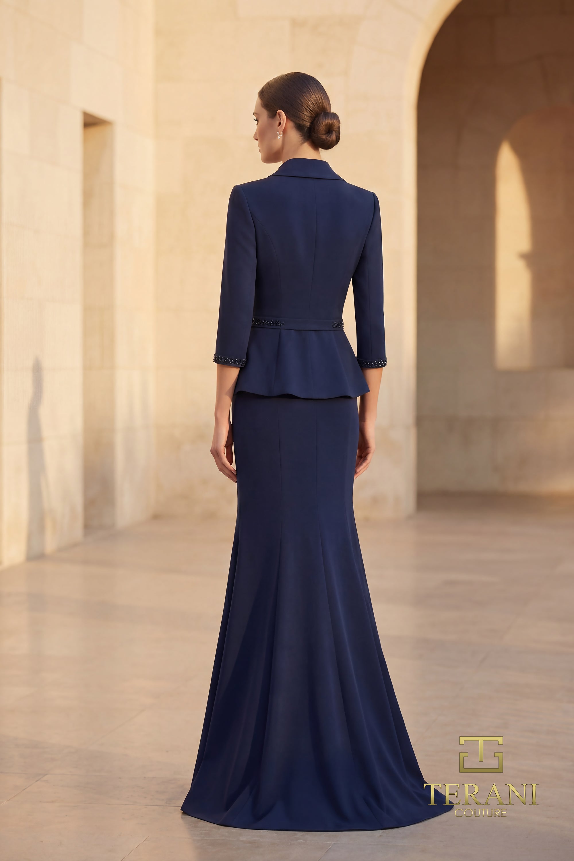 Terani Couture Mother of the Bride Dress Terani Couture 262M7263 V-Neck Long Mother of the Bride Dress