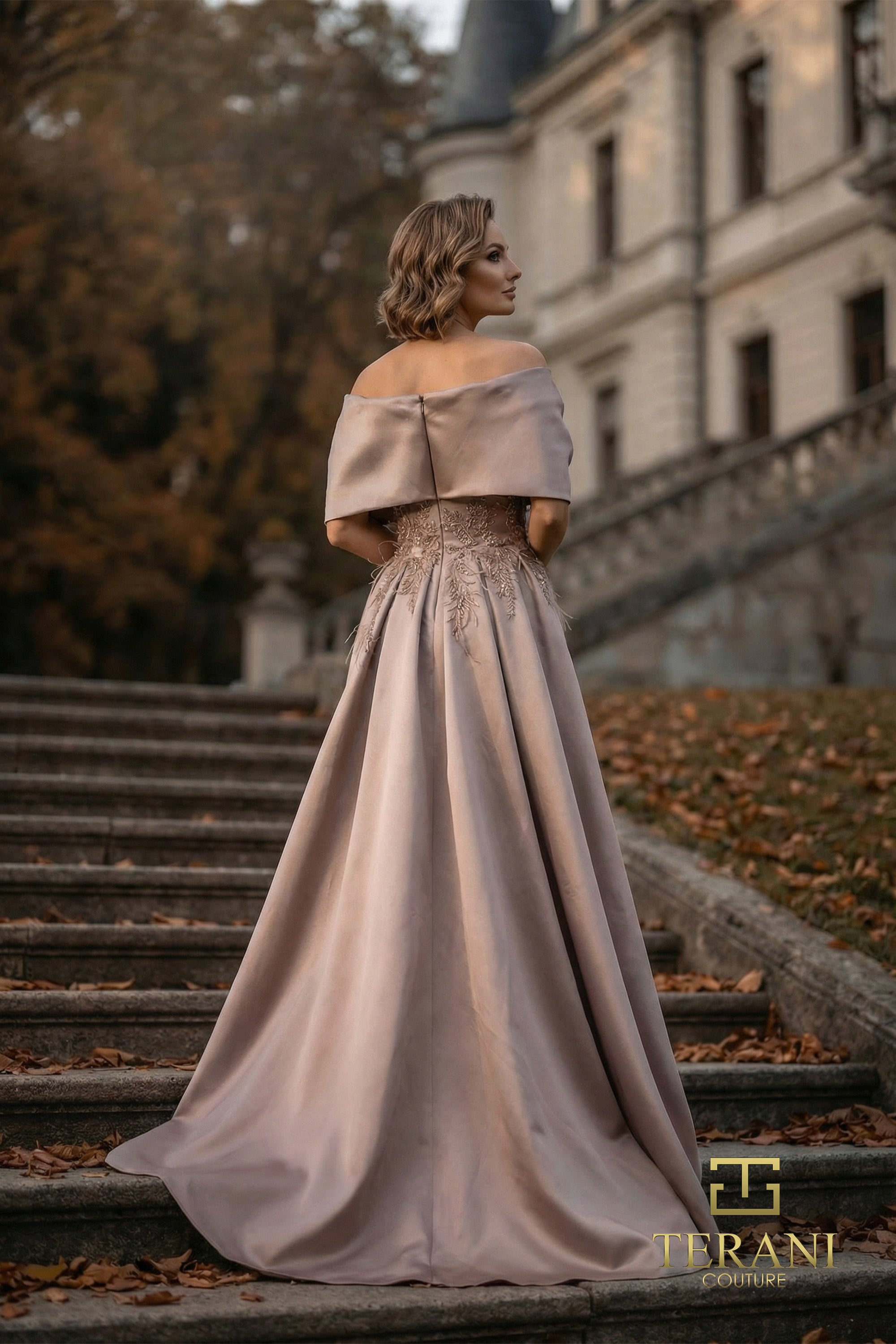 Terani Couture Mother of the Bride Dress Terani Couture 262M7271 Off-Shoulder Long Mother of the Bride Dress
