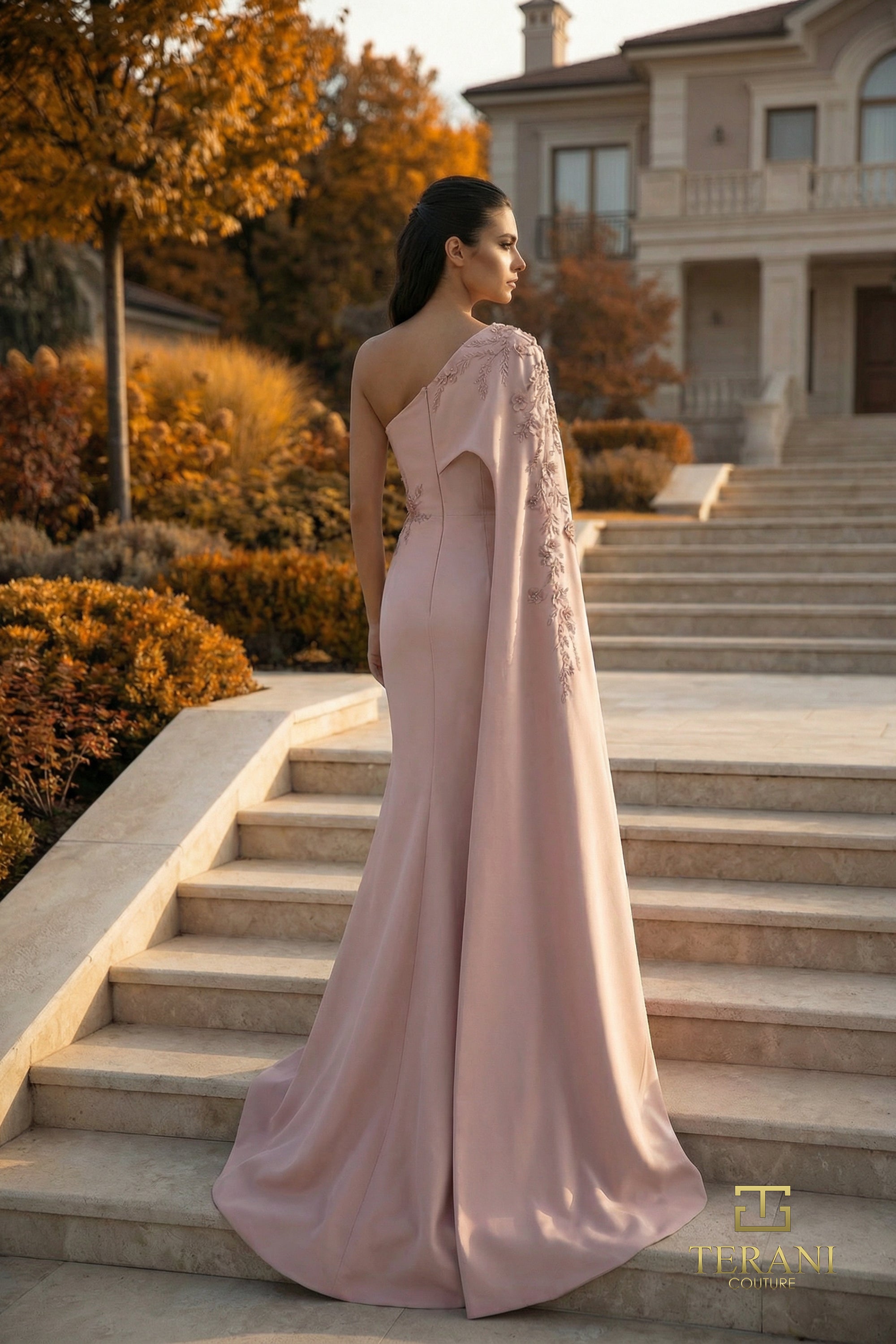 Terani Couture Mother of the Bride Dress Terani Couture 262M7275 One-Shoulder Long Mother of the Bride Dress