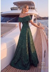 Terani Couture Mother of the Bride Dress Terani Couture 262M7299 Off-Shoulder Long Mother of the Bride Dress
