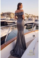 Terani Couture Mother of the Bride Dress Terani Couture 262M7302 Off-Shoulder Long Mother of the Bride Dress