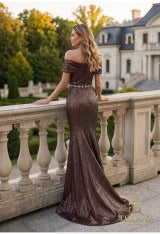 Terani Couture Mother of the Bride Dress Terani Couture 262M7302 Off-Shoulder Long Mother of the Bride Dress